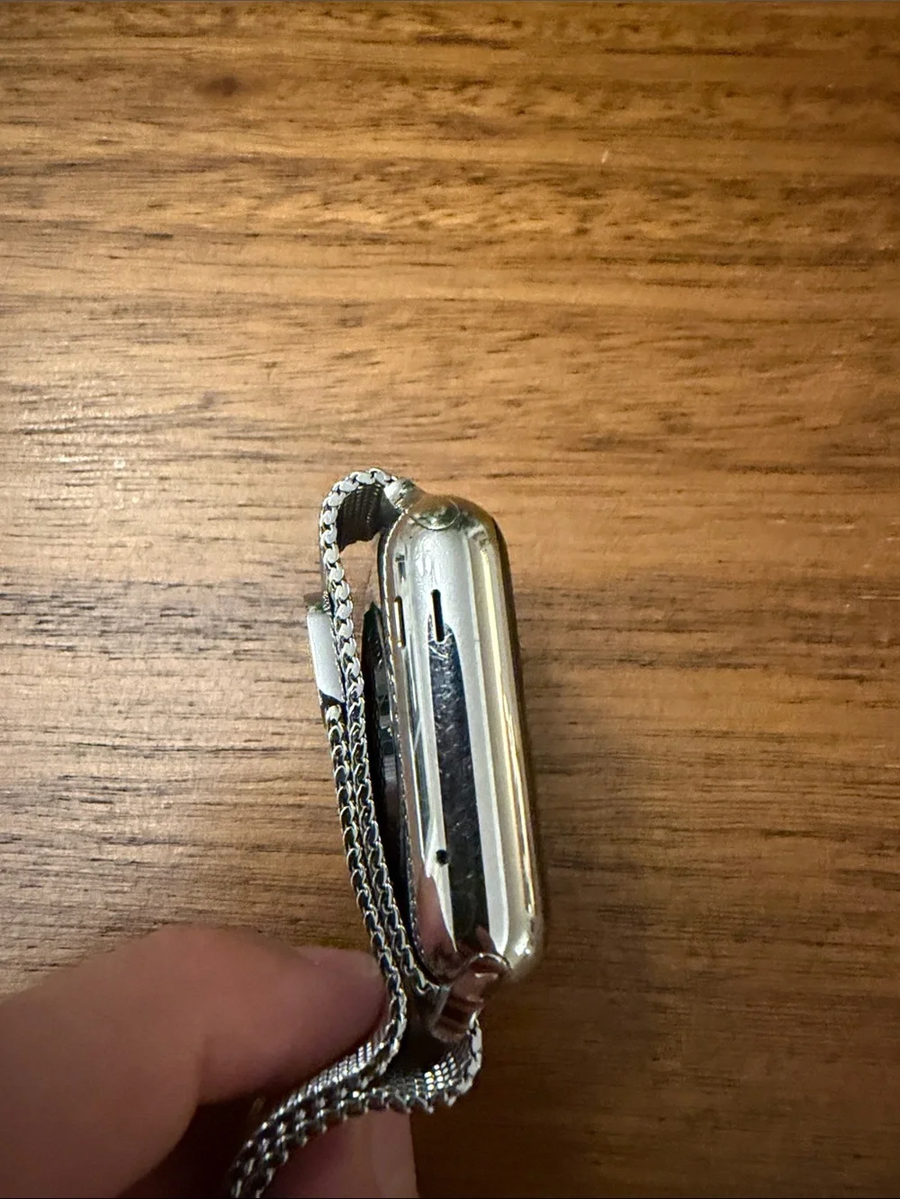 Apple Watch Series 1 Silver Stainless Steel with Silver Loop.